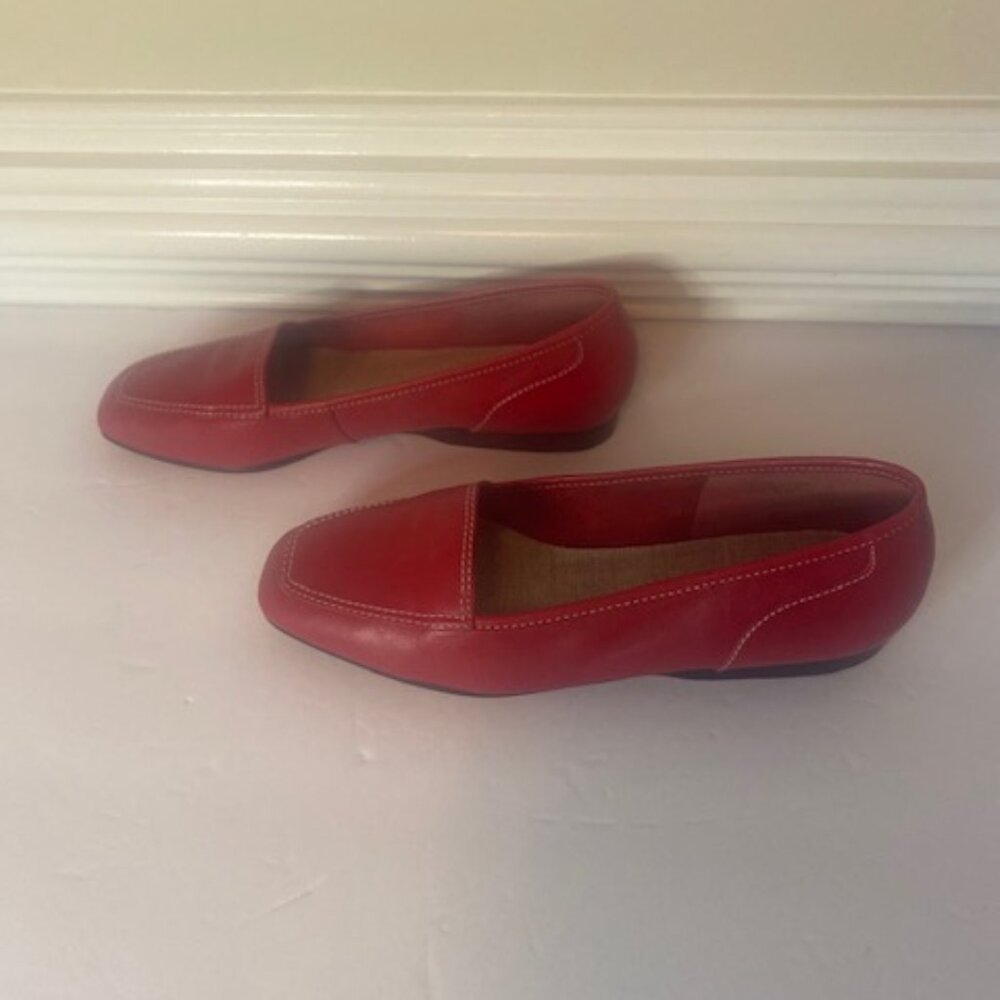 Enzo Angiolini Red Leather Women's Loafers/shoes, size 7M - Picture 4 of 7